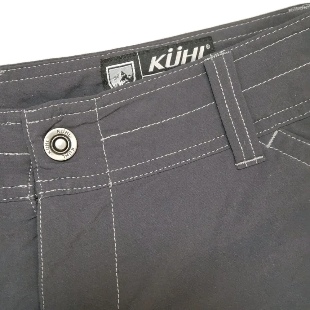 Kuhl Mens Hiking Shorts Sz 36 Gray Lightweight Quick Dry Stretch Pockets
